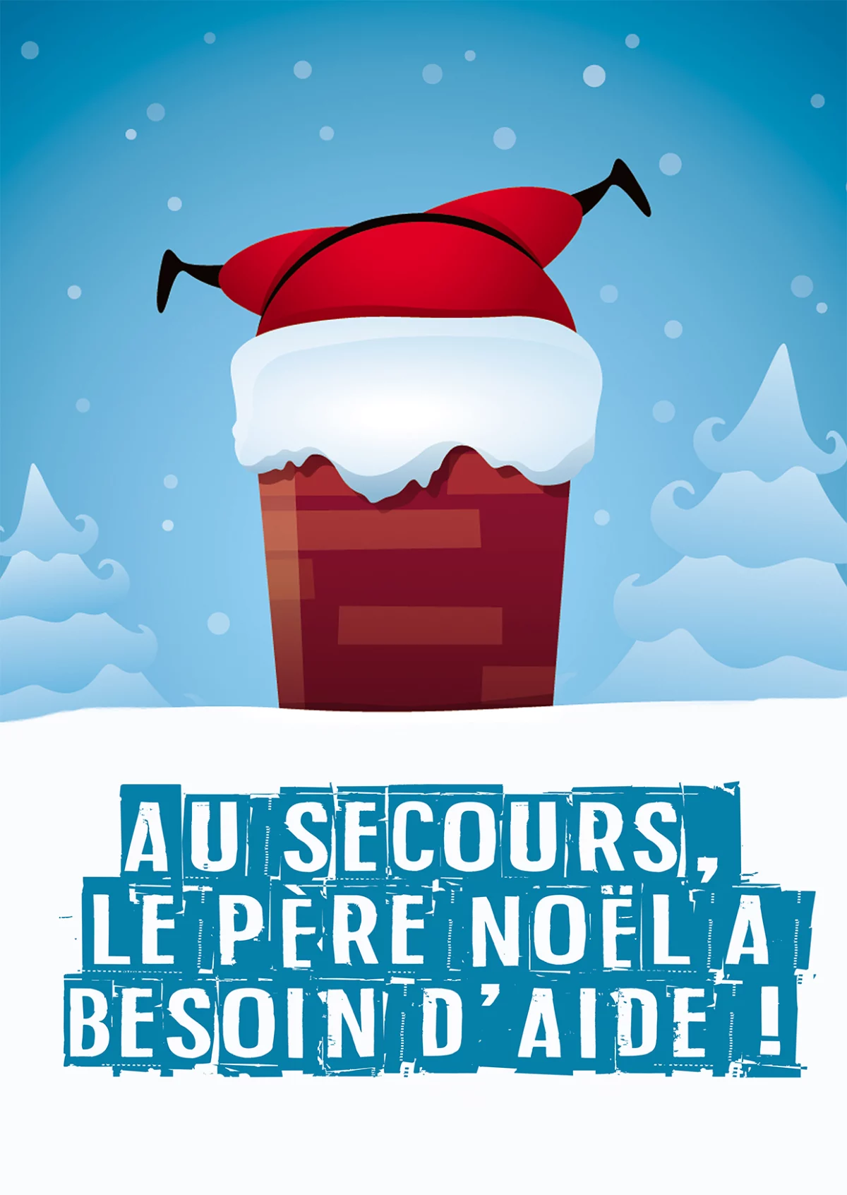 Affiche Au secours, le Pere Noel a besoin d&rsquo;aide !