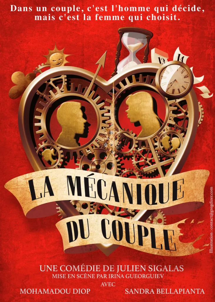 Affiche du spectacle La mecanique du couple à la Comédie de Rennes