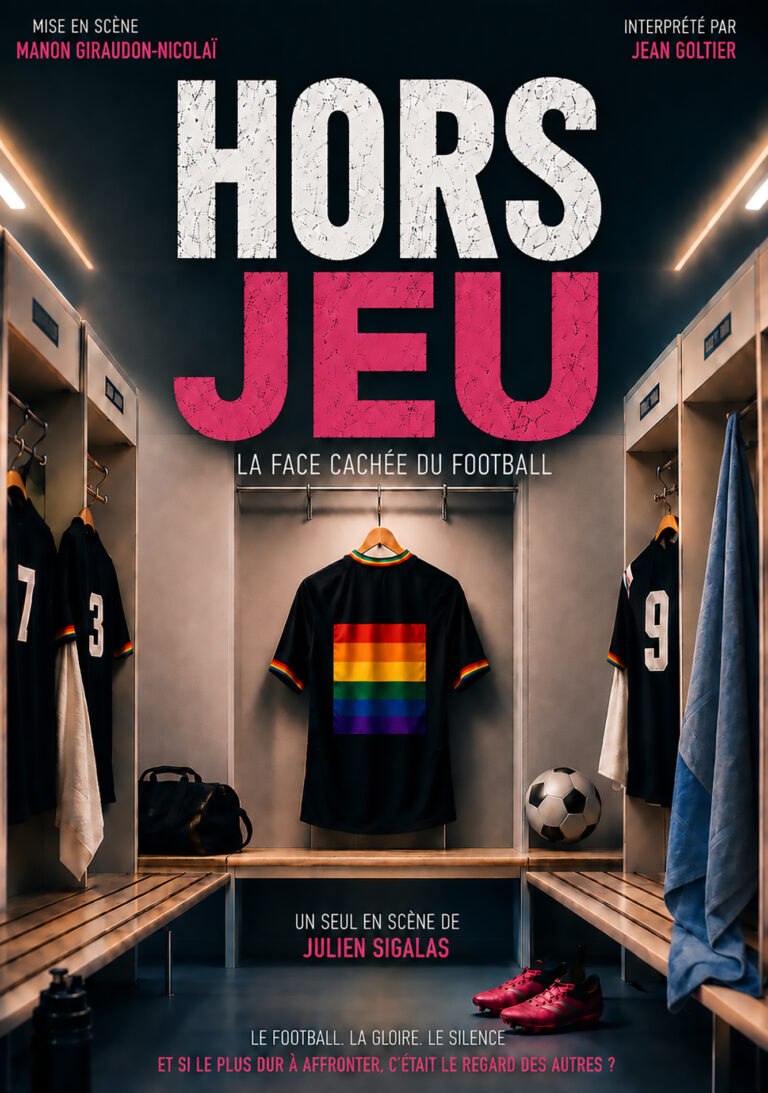 Affiche du spectacle Hors-jeu, la face cachée du football à la Comédie de Rennes
