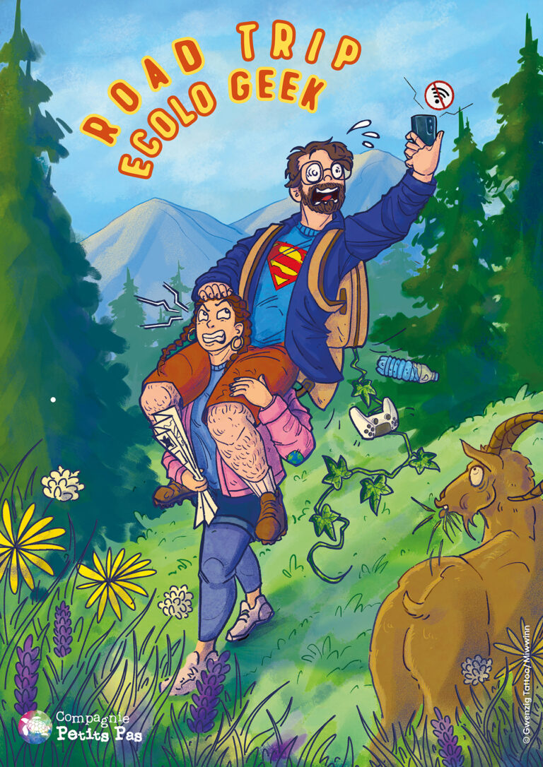 Affiche du spectacle Road Trip Ecolo Geek à la Comédie de Rennes