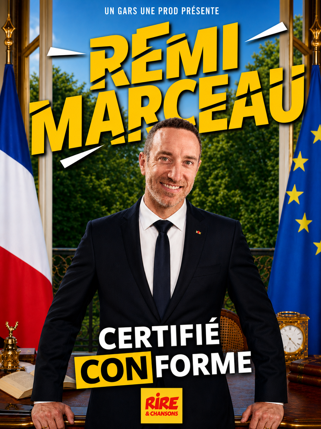 Affiche du spectacle Rémi Marceau dans Certifié conforme à la Comédie de Rennes