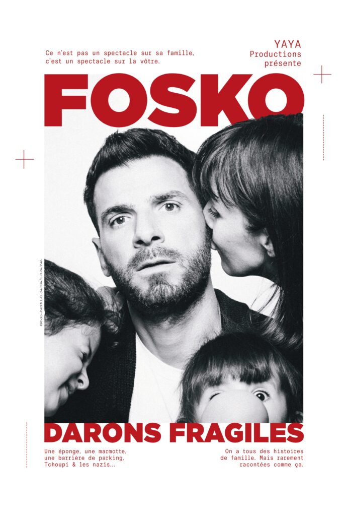 Affiche du spectacle Guillaume Fosko dans Darons Fragiles à la Comédie de Rennes