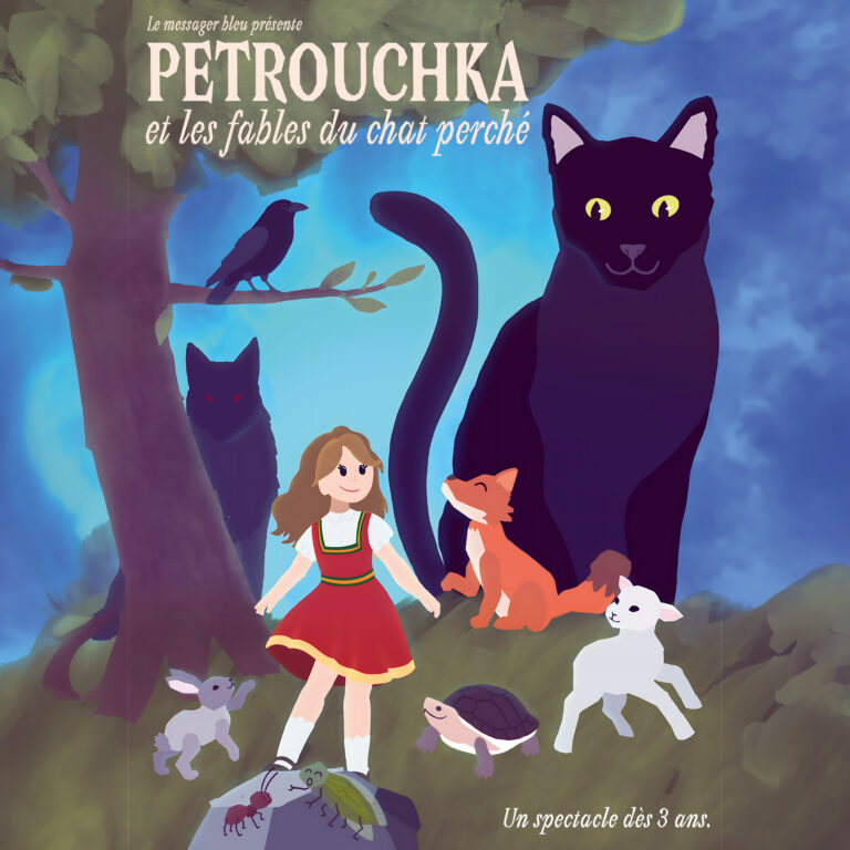 Affiche du spectacle Petrouchka et les fables du chat perché à la Comédie de Rennes