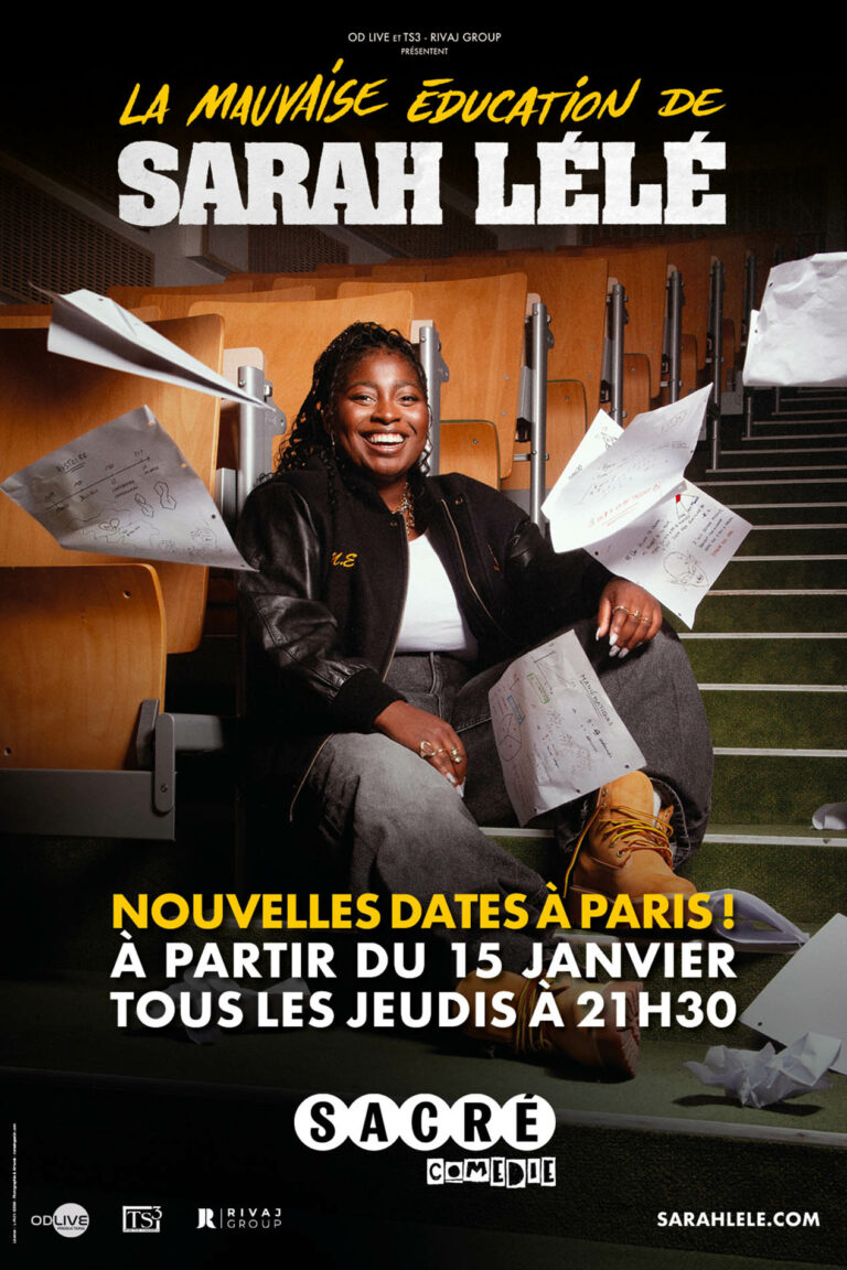 Affiche du spectacle Sarah Lélé : La mauvaise éducation à la Comédie de Rennes